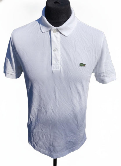 Lacoste White Short Sleeve Polo Shirt Size 5 Large