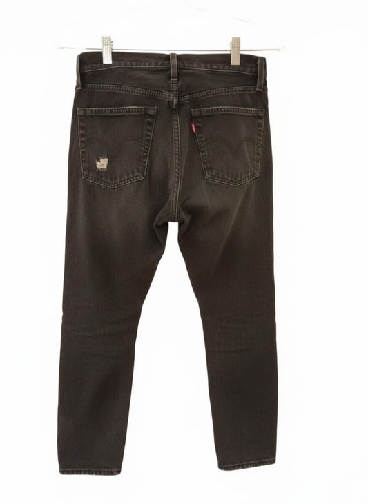 Levi's Black Distressed Denim Jeans - W25 L28
