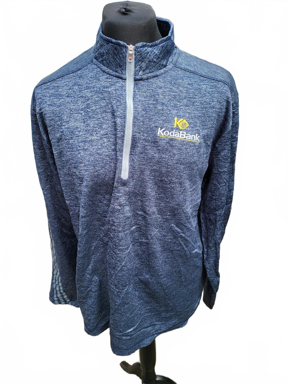 Adidas KodaBank Blue Heathered Quarter Zip XL Pullover