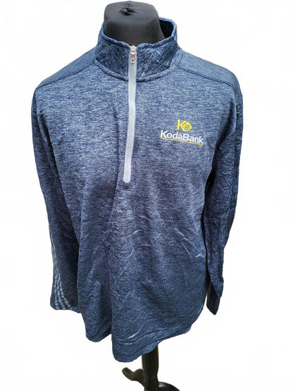 Adidas KodaBank Blue Heathered Quarter Zip XL Pullover