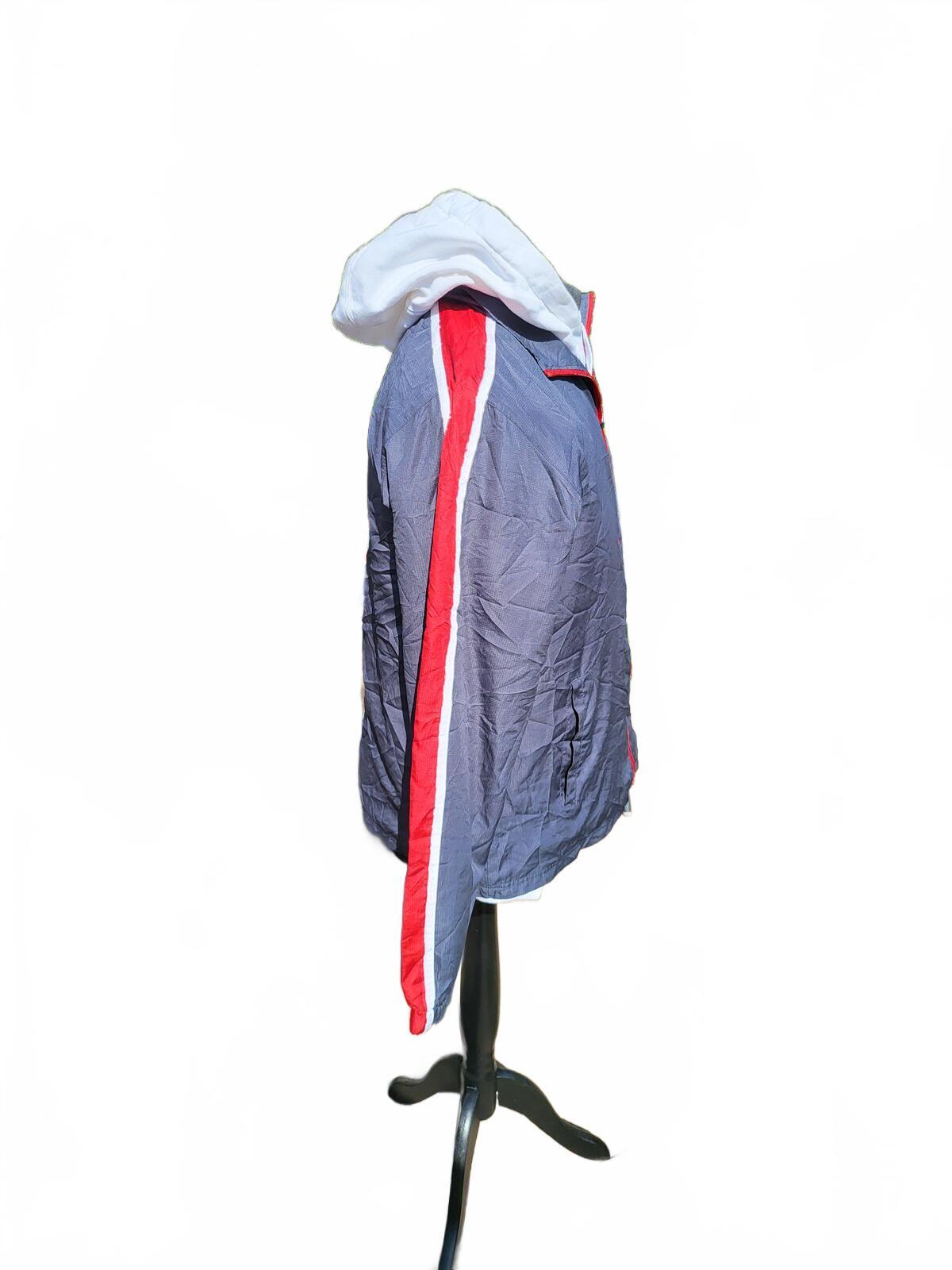Starter Jacket Men’s Large – Grey/Red – Lightweight Zip-Up – Retro Sportswear