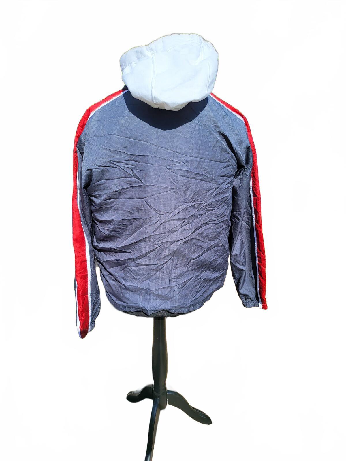 Starter Jacket Men’s Large – Grey/Red – Lightweight Zip-Up – Retro Sportswear