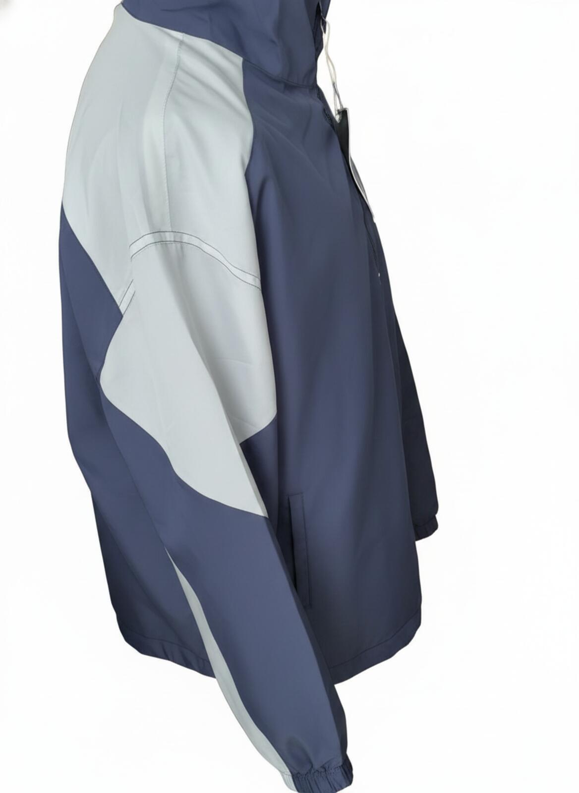 NWT Reebok Windbreaker Jacket - Navy/Grey/White - 2XL - New