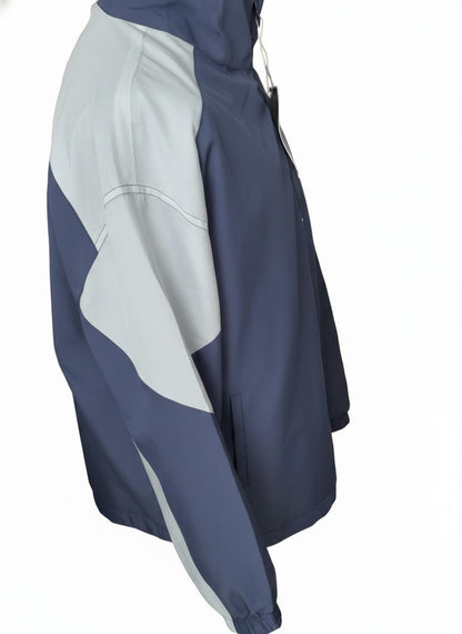 NWT Reebok Windbreaker Jacket - Navy/Grey/White - 2XL - New