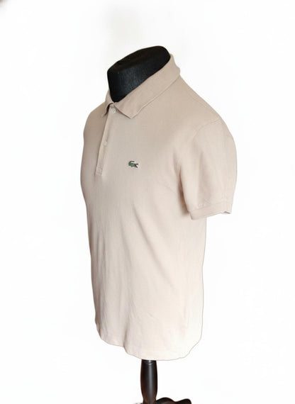 Lacoste Beige Short Sleeve Polo Shirt - Size 6 XL