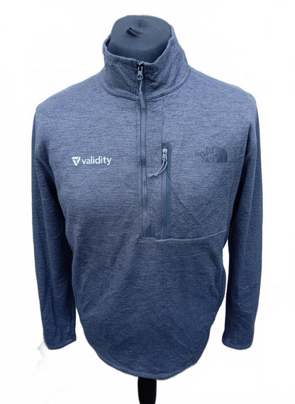 The North Face Men’s Large 1/4 Zip Fleece - Heathered Blue - Great Condition