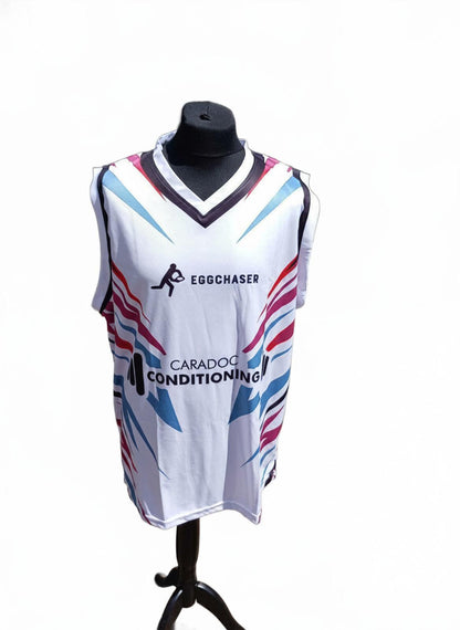 EggChaser Basketball Style Large Vest Singlet White New BNIP