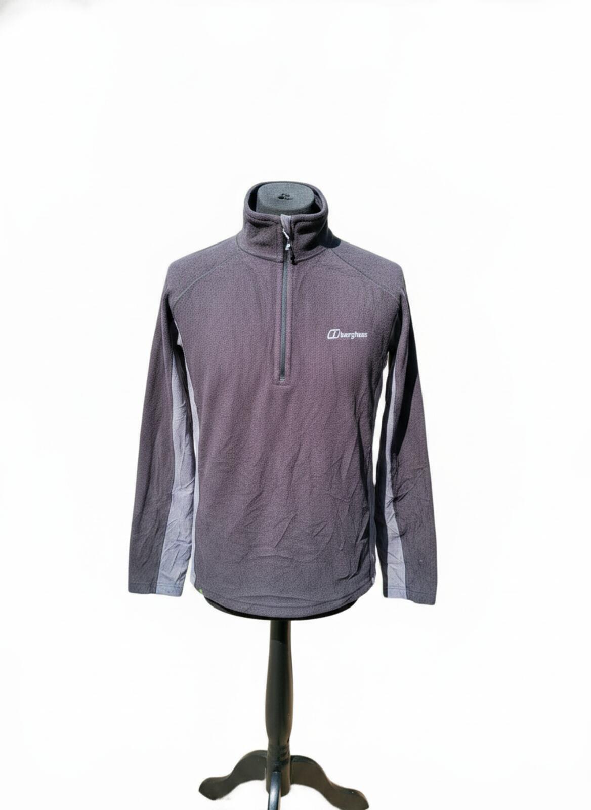 Berghaus 1/4 Zip Fleece Men's Medium M Dark Grey Charcoal Microfleece Pullover