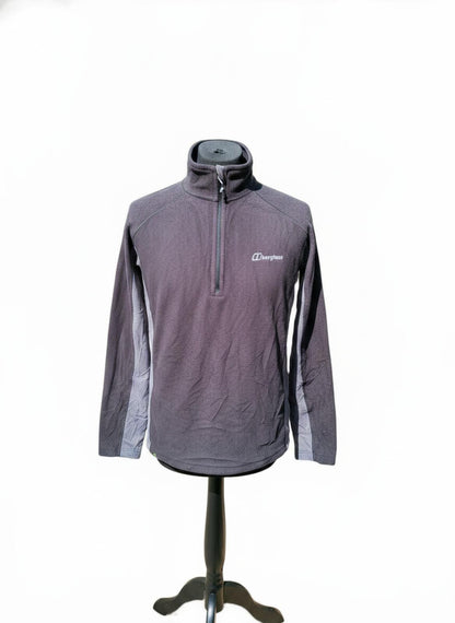Berghaus 1/4 Zip Fleece Men's Medium M Dark Grey Charcoal Microfleece Pullover