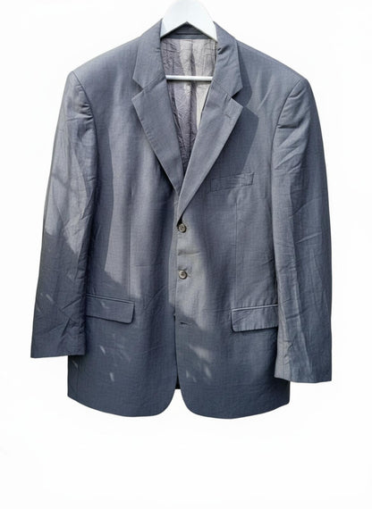 Hugo Boss ANGELO1 PARMA Linen‑Blend Blazer – Size 114 – Light Grey - 44L