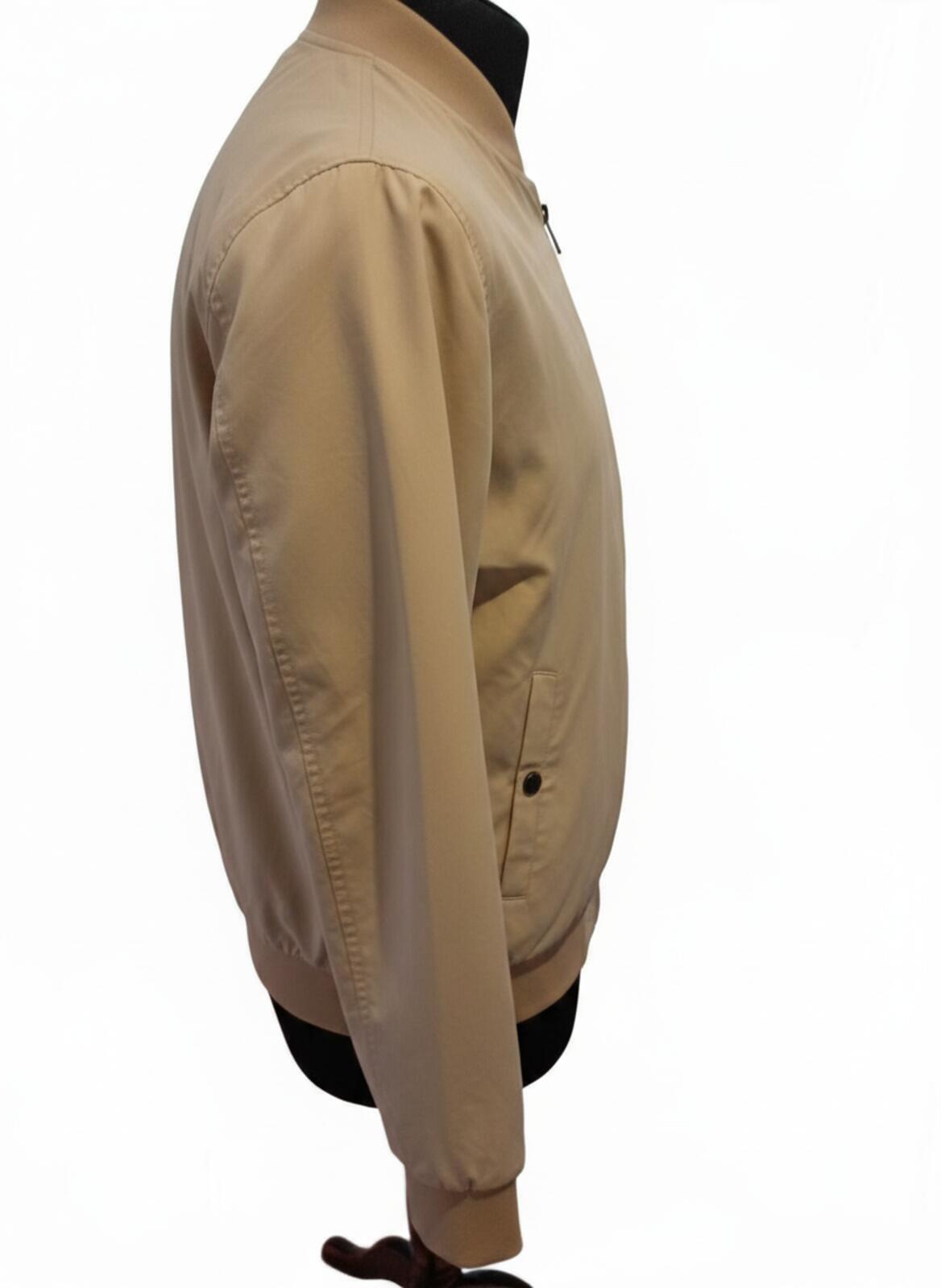 Buffalo David Bitton Bomber Jacket – Beige – Size M – Cotton Blend