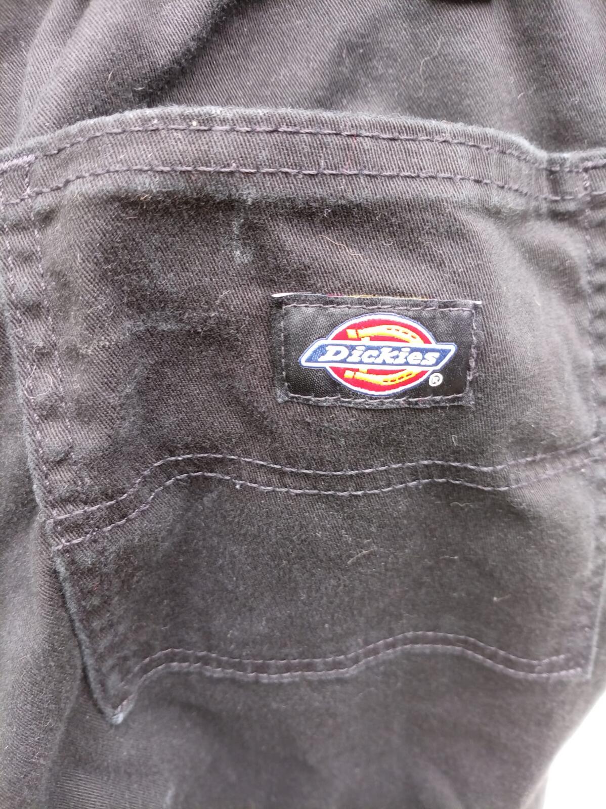 Womens Dickies Black Blue Cargo Trousers - W27R - Excellent Condition
