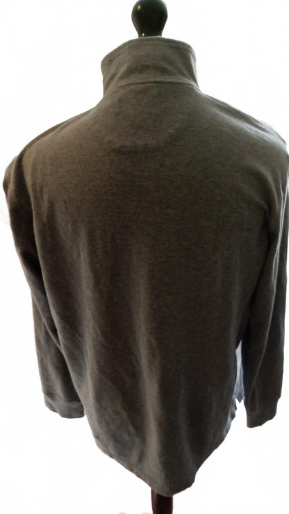 Chaps Quarter‑Zip Pullover – Grey – Size Large