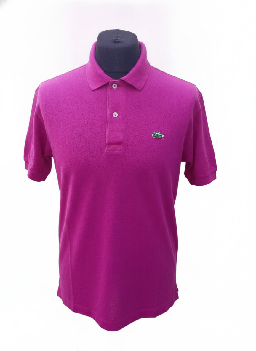 Lacoste Men's Purple Polo Shirt with Classic Crocodile Logo Size 6 24" P2P