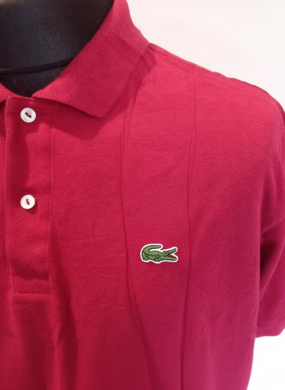Lacoste Pink Short Sleeve Polo Shirt - 7 - 2XL - XXL