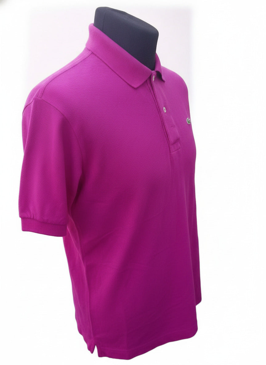 Lacoste Men's Purple Polo Shirt with Classic Crocodile Logo Size 6 24" P2P