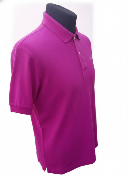 Lacoste Men's Purple Polo Shirt with Classic Crocodile Logo Size 6 24" P2P