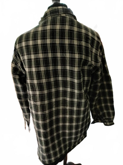 Dickies Quilted Flannel Shirt – Black/White Check – Size XL