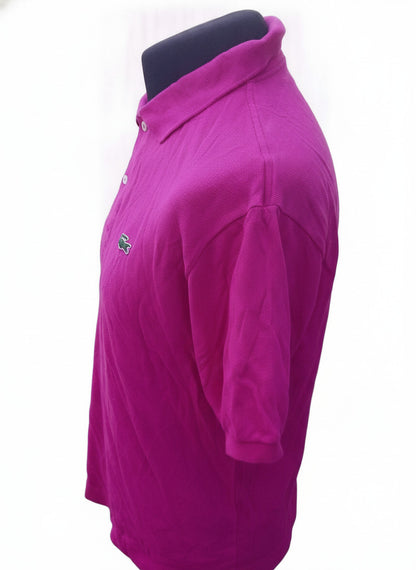 Lacoste Men's Purple Polo Shirt with Classic Crocodile Logo Size 6 24" P2P