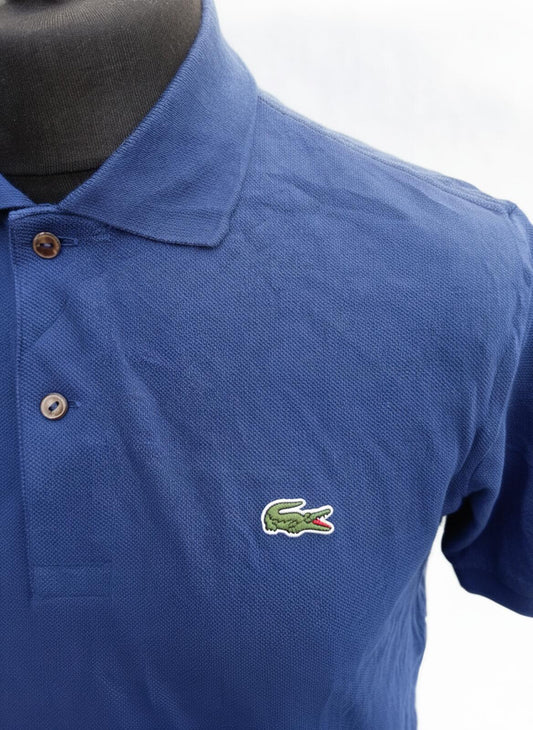 Lacoste Classic Blue Polo Shirt with Crocodile Logo - Size 3 - Small