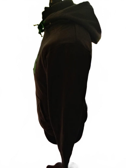 The North Face Drew Peak Hoodie | Dark Grey & Green | Mens Small | Gorpcore