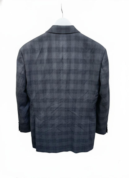 Hugo Boss Men's Grey Plaid Suit Jacket Blazer - 38S