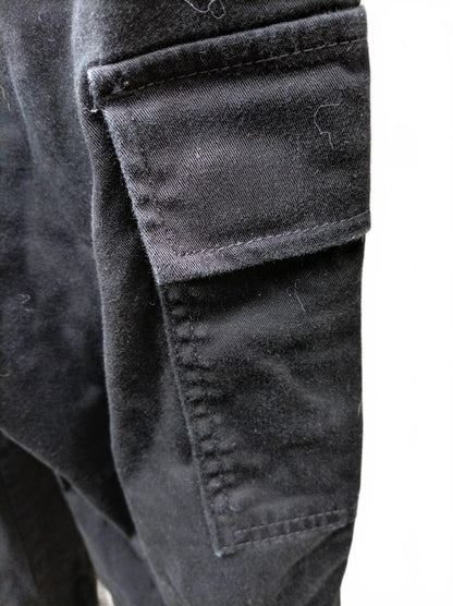 Womens Dickies Black Blue Cargo Trousers - W27R - Excellent Condition