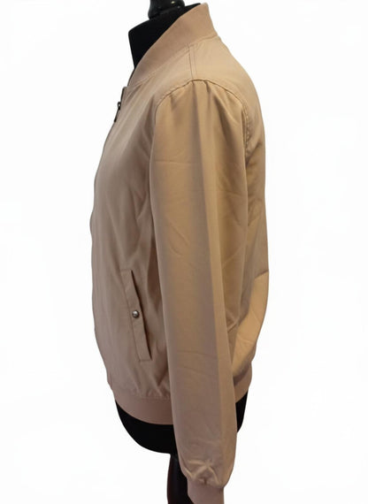 Buffalo David Bitton Bomber Jacket – Beige – Size M – Cotton Blend