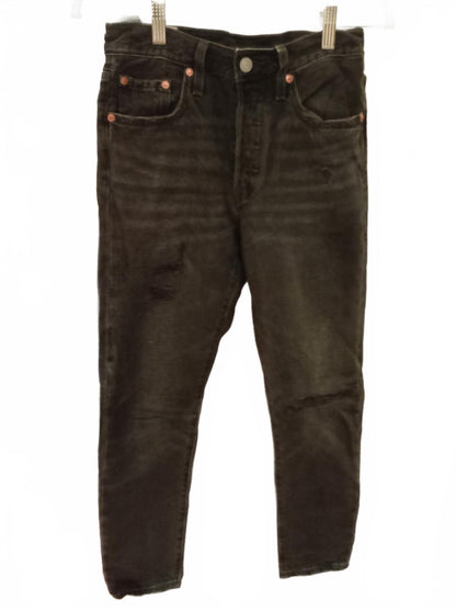 Levi's Black Distressed Denim Jeans - W25 L28