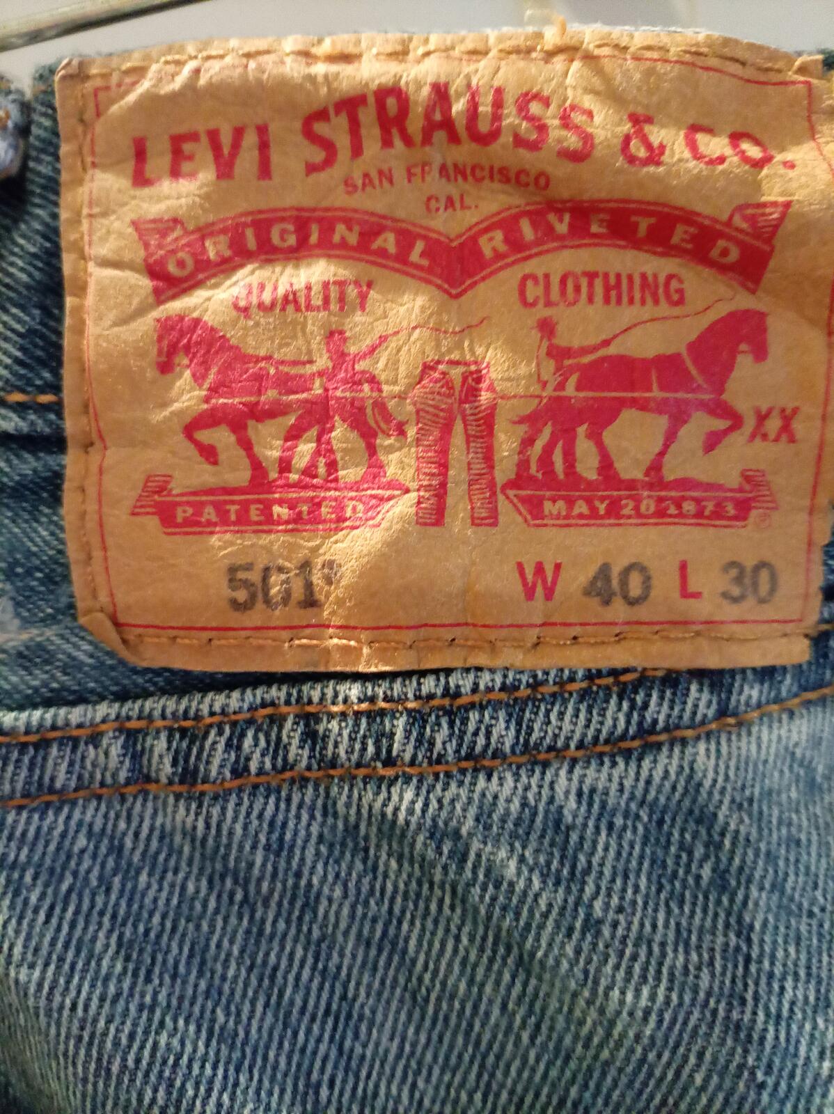 Levi's 501 Classic Blue Denim Jeans W40 L30