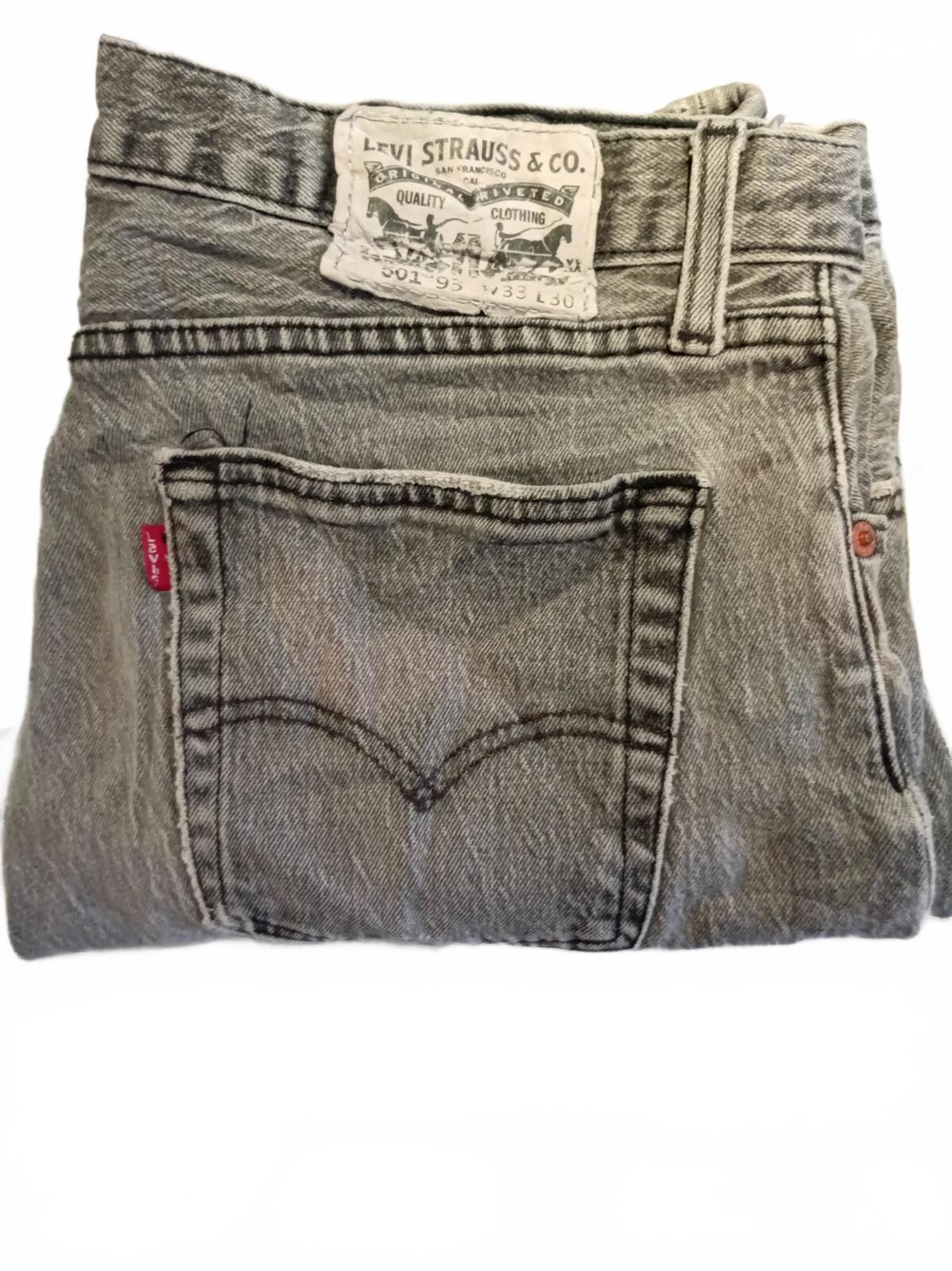Levi's Grey Denim Jeans - Faded Vintage - W33 L30