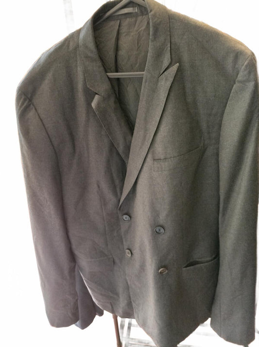 BOSS Guabello Men's Grey Double-Breasted Blazer Jacket 42L