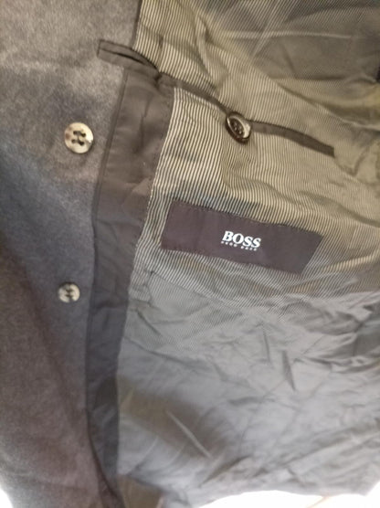 BOSS Guabello Men's Grey Double-Breasted Blazer Jacket 42L