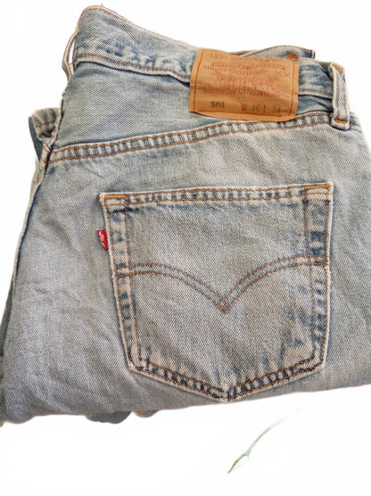 Levis 501s - Button-Fly Denim Jeans - W36 L34