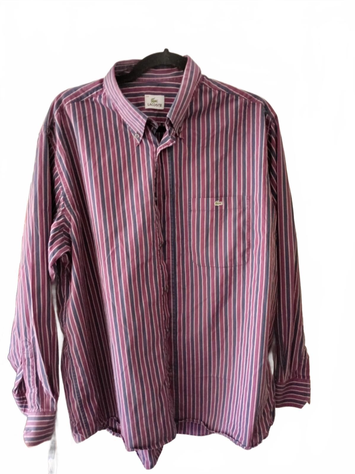 Vintage Lacoste Striped Long Sleeve Shirt Size 44