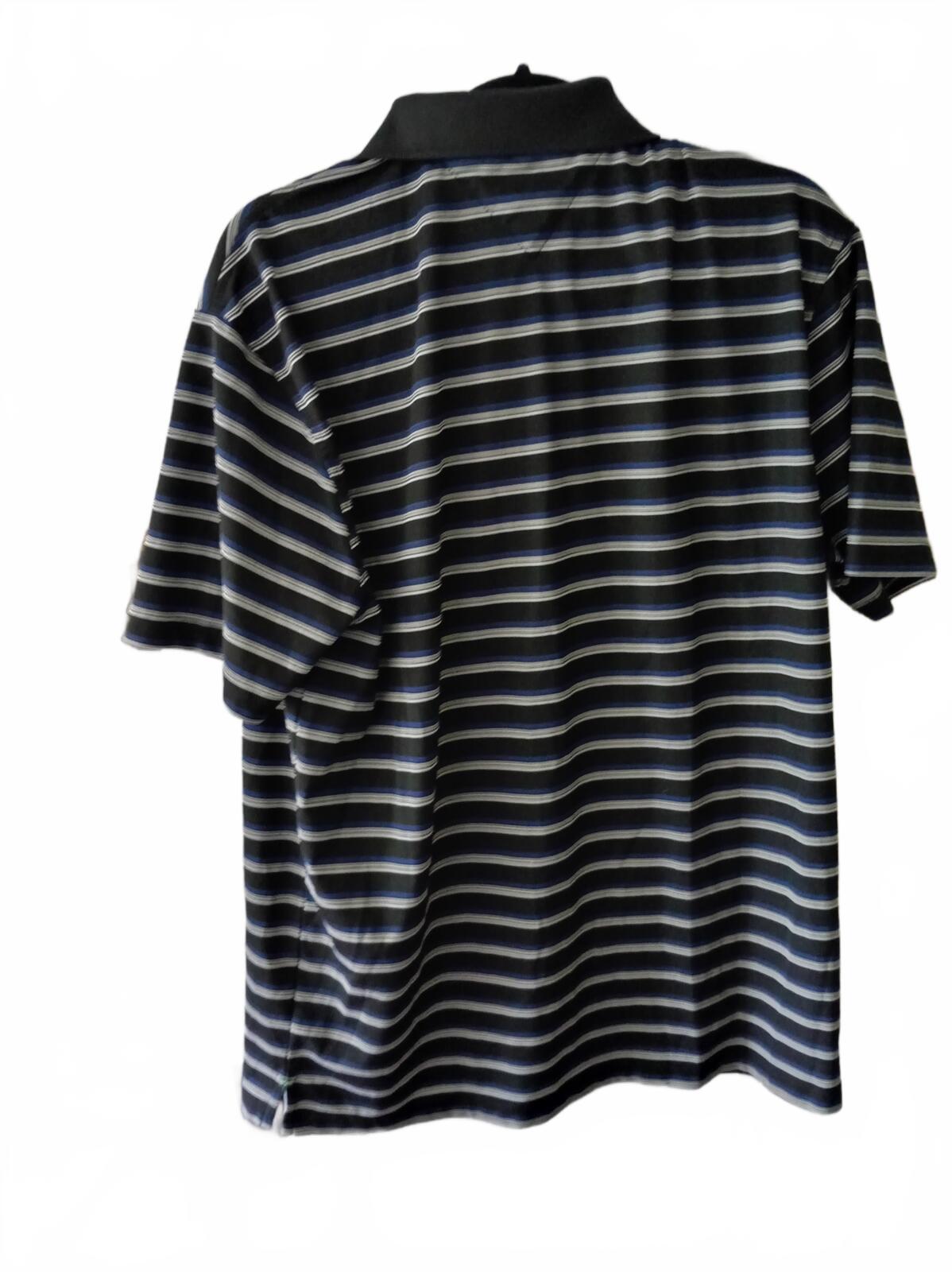 Tommy Hilfiger Striped Polo Shirt Black Blue White - XL