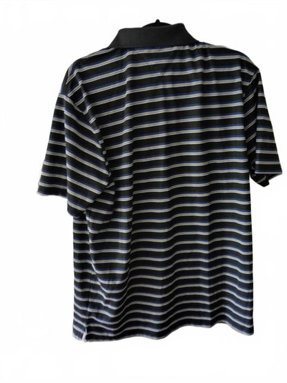 Tommy Hilfiger Striped Polo Shirt Black Blue White - XL