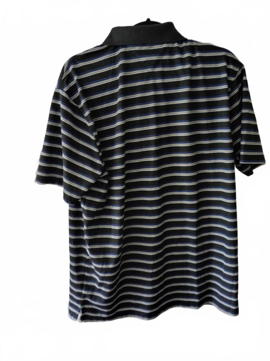 Tommy Hilfiger Striped Polo Shirt Black Blue White - XL