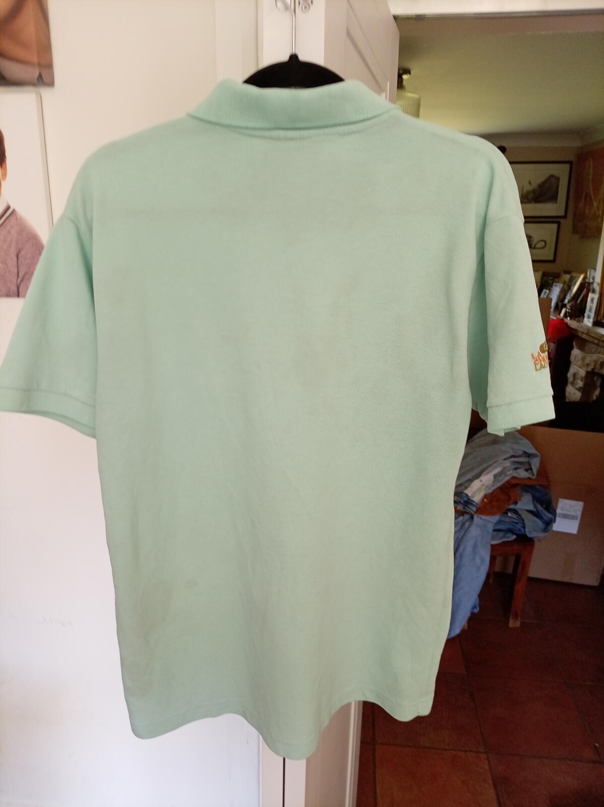 Lacoste Light Green Polo Shirt with Embroidered Logo & Chamise naming - Medium