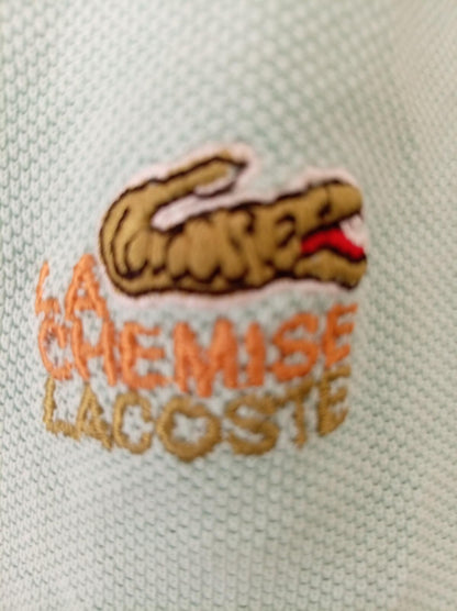 Lacoste Light Green Polo Shirt with Embroidered Logo & Chamise naming - Medium
