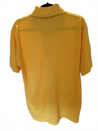 Lacoste Yellow Polo Shirt with Crocodile Logo - Large