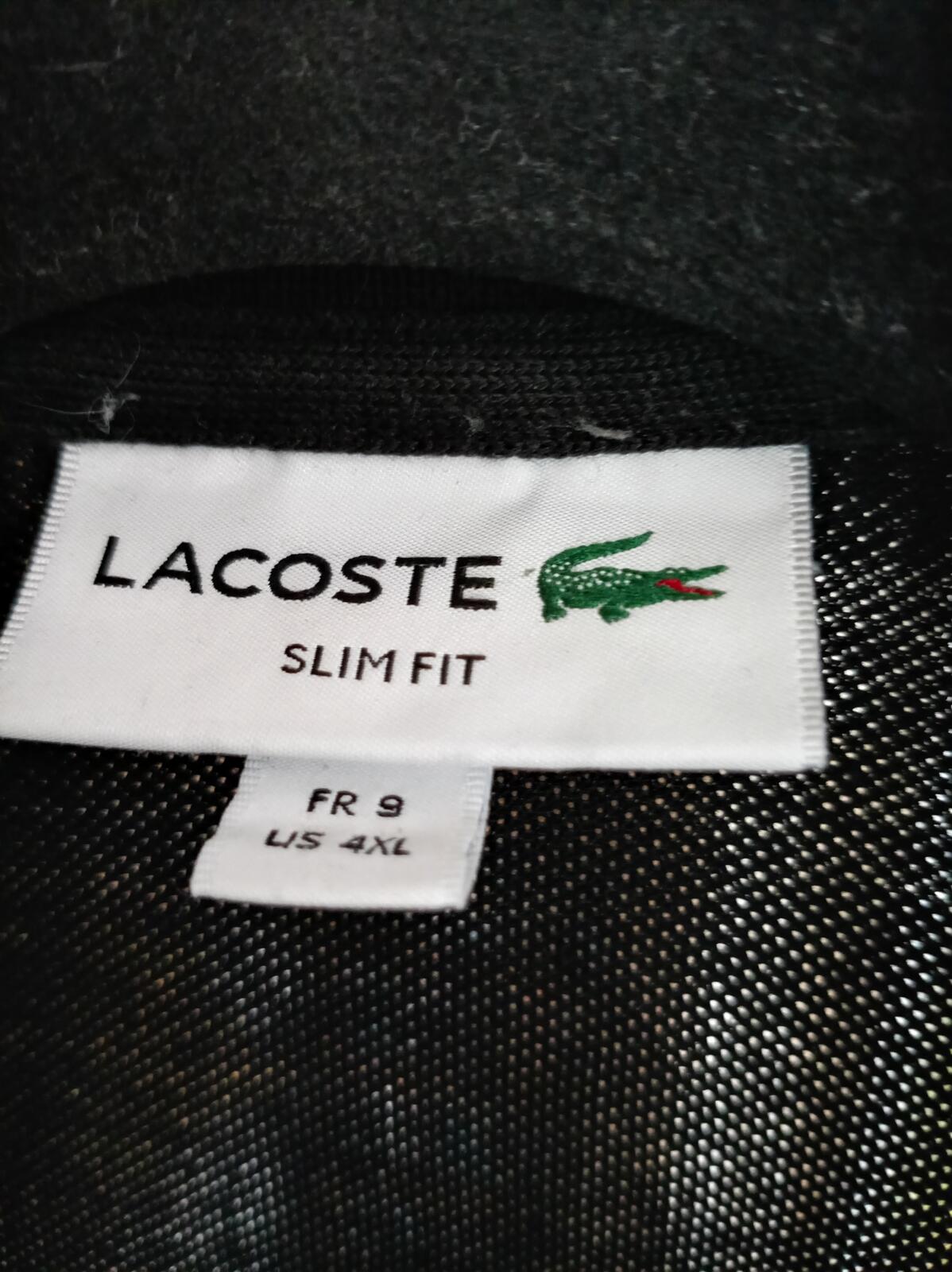 Lacoste Slim Fit Black Polo Shirt Size 9 - 4XL