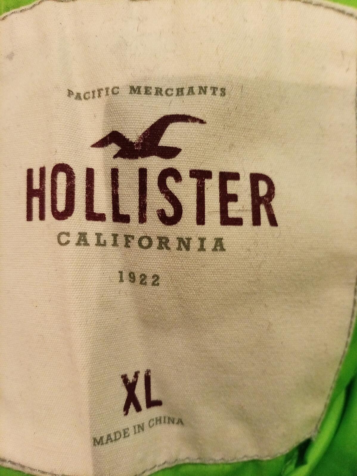 Hollister Neon Green Puffer Vest/Gilet - XL