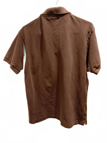 Lacoste Brown Polo Shirt Made in Peru Size 3 (Small)