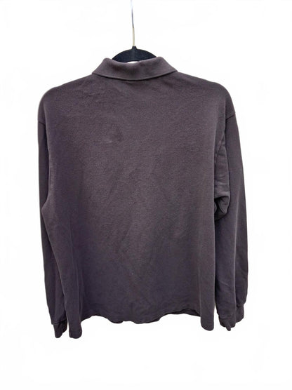 Lacoste Long Sleeve Brown Polo Shirt - Size 5 (Large)