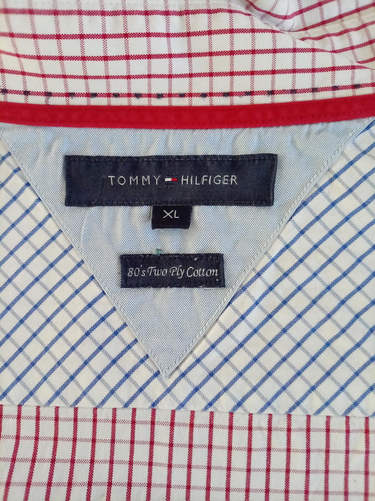 Tommy Hilfiger XL Men's 80's Two Ply Cotton Check Shirt