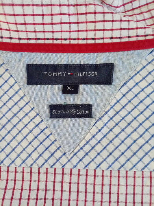 Tommy Hilfiger XL Men's 80's Two Ply Cotton Check Shirt