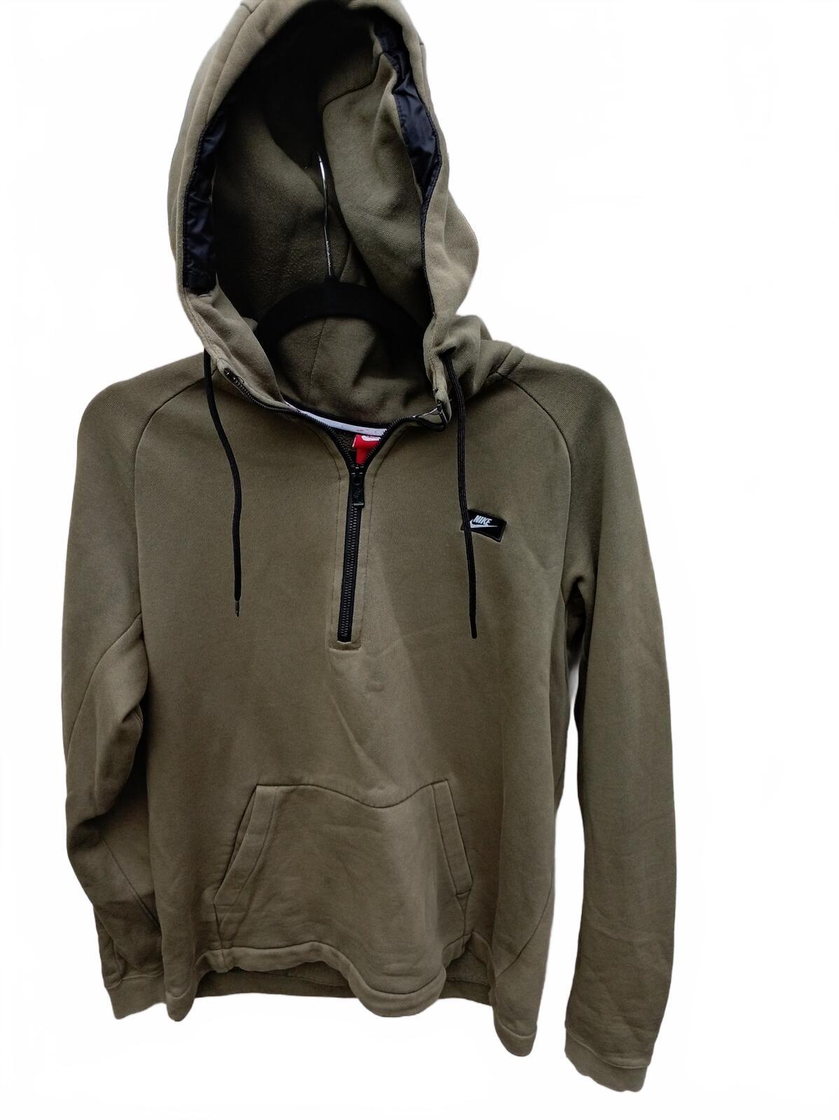 Nike Brown Full-Zip Hoodie with Hood - M