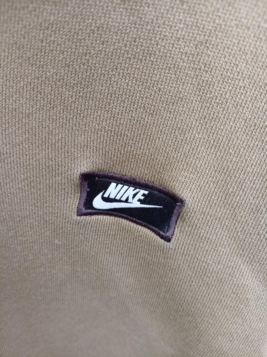 Nike Brown Full-Zip Hoodie with Hood - M