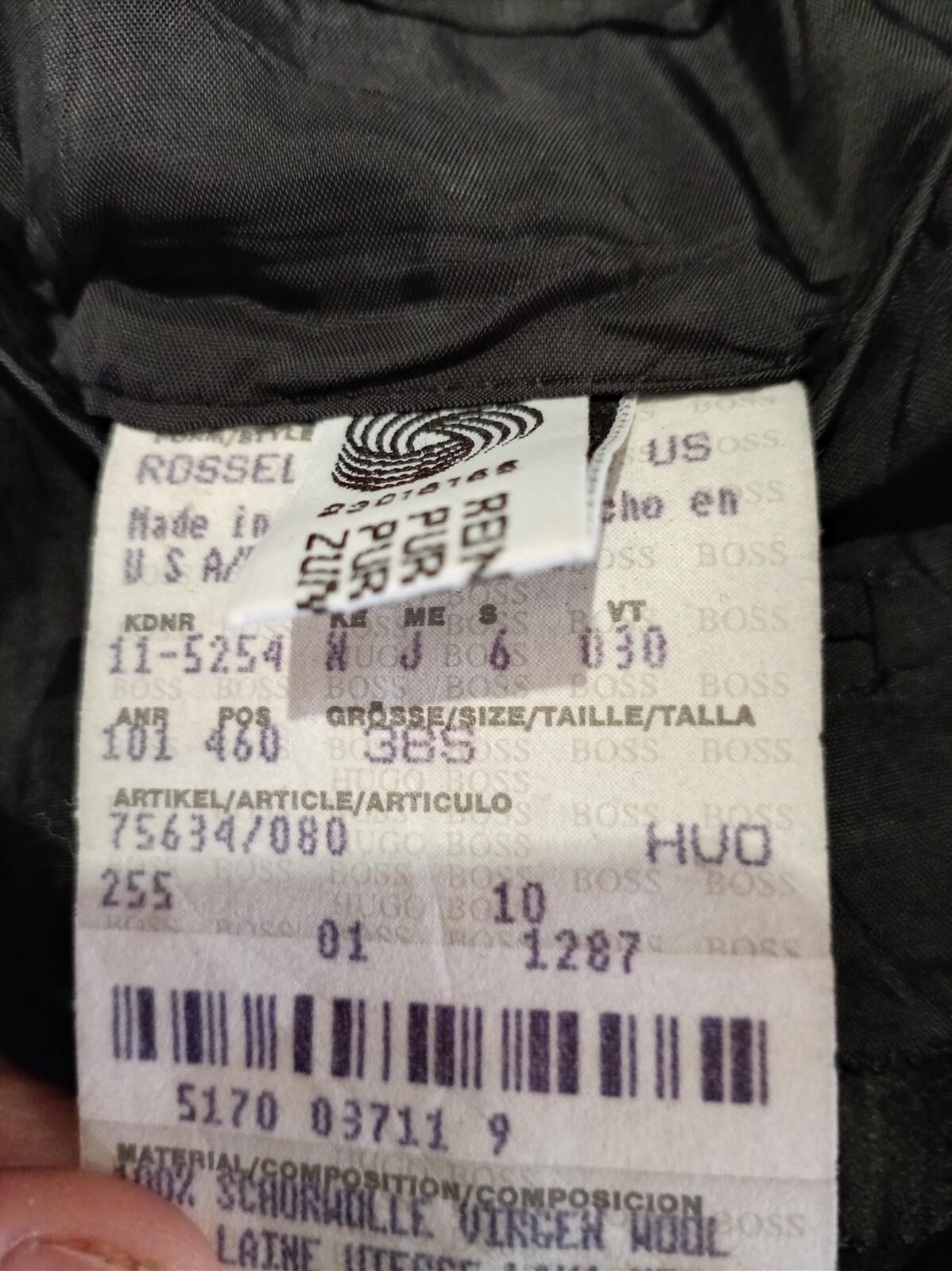 Hugo Boss Men's Grey Plaid Suit Jacket Blazer - 38S